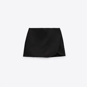 Zara Black Women's Wrap Mini Skort